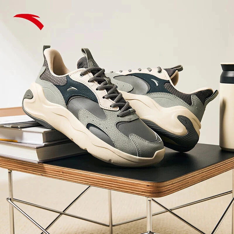 安踏引力秋季琥珀流光风休闲时尚老爹鞋百搭缓震运动鞋518813R-OP