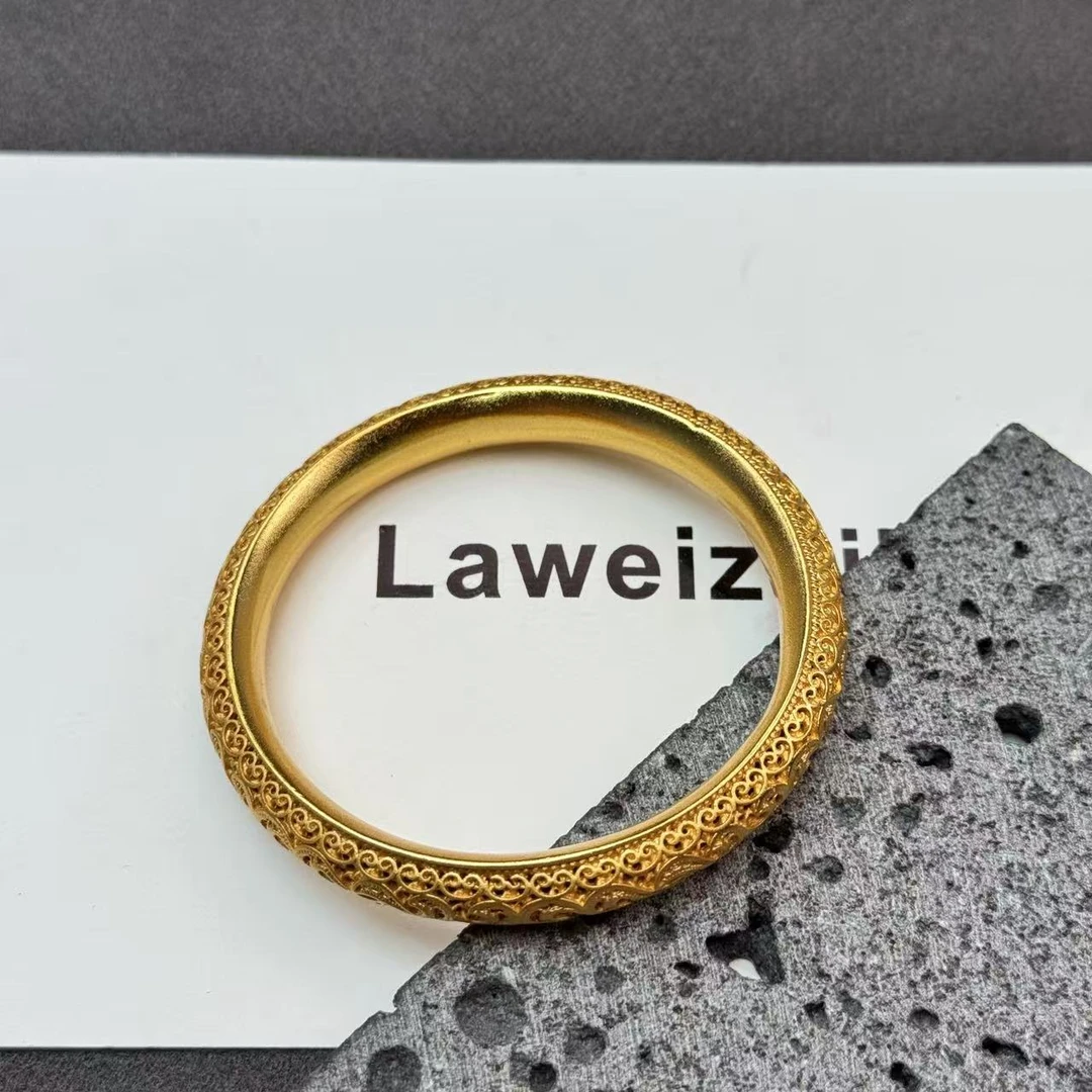 17653古法镂空花丝手镯