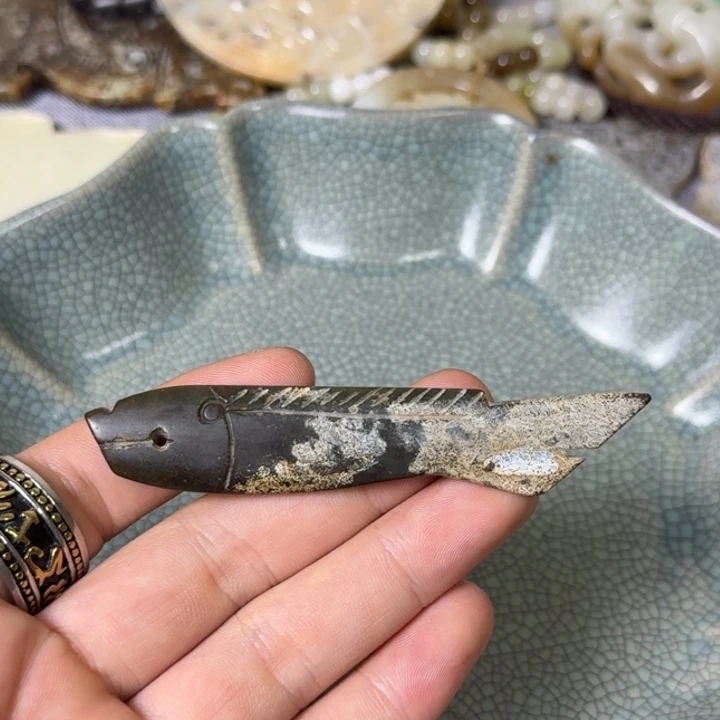 和田玉未镶嵌挂件34