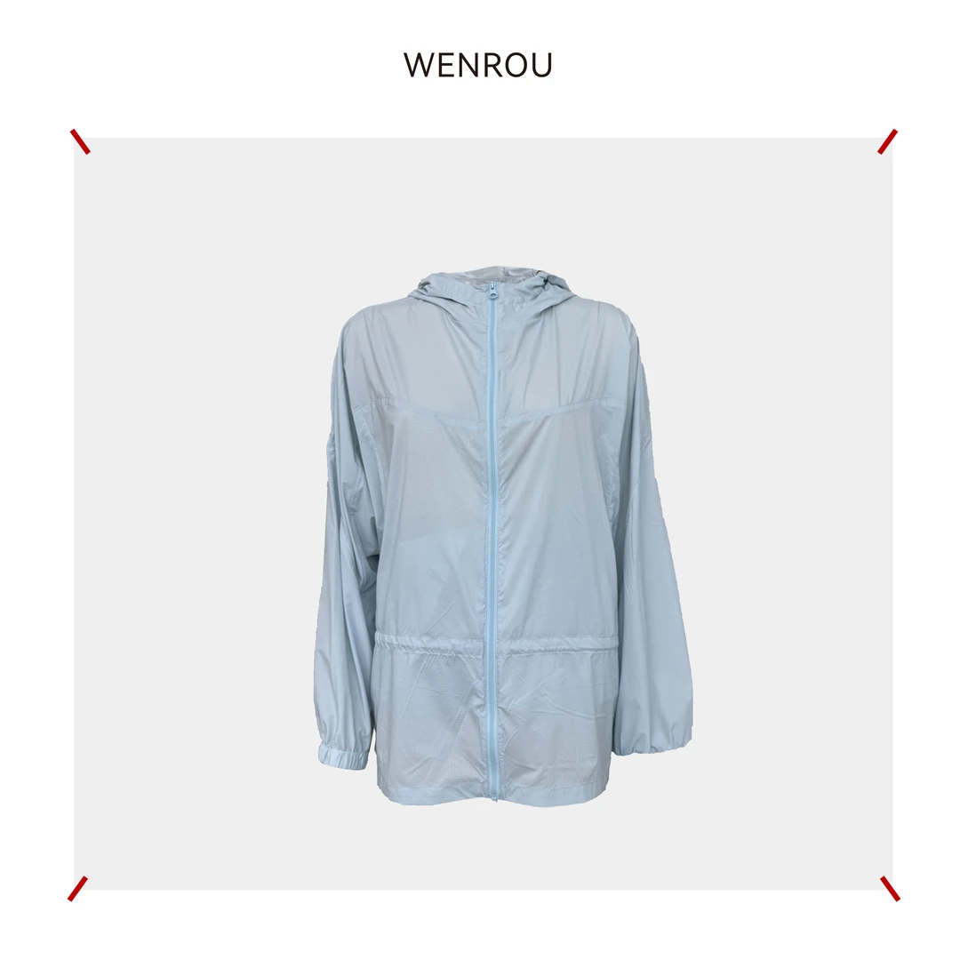 温柔自知 蓝色 温婉 多巴胺穿 搭薄雾少女风 防晒衣JK003