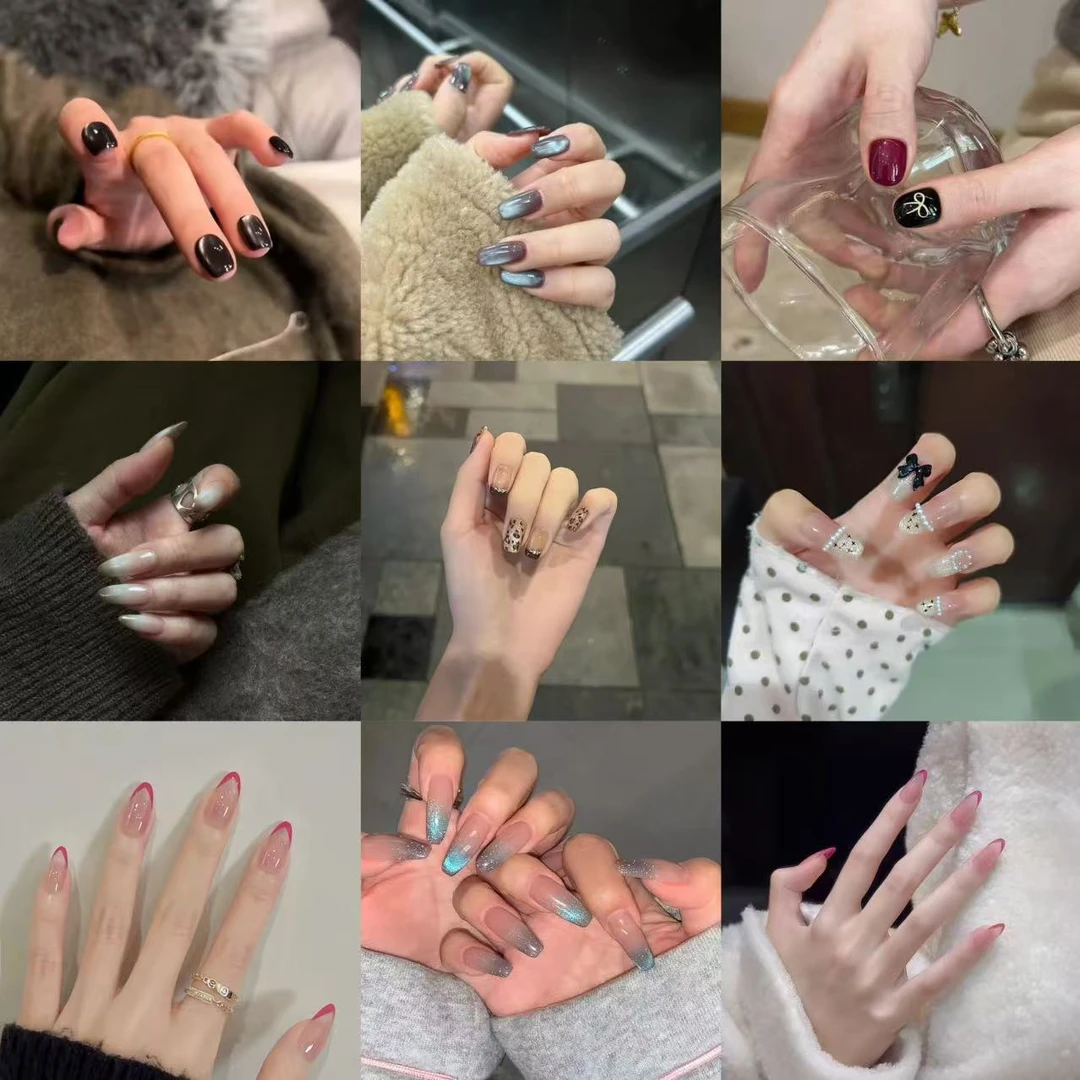 纯手工穿戴甲精致款拆盒  拆开NO退NO换 无工具包