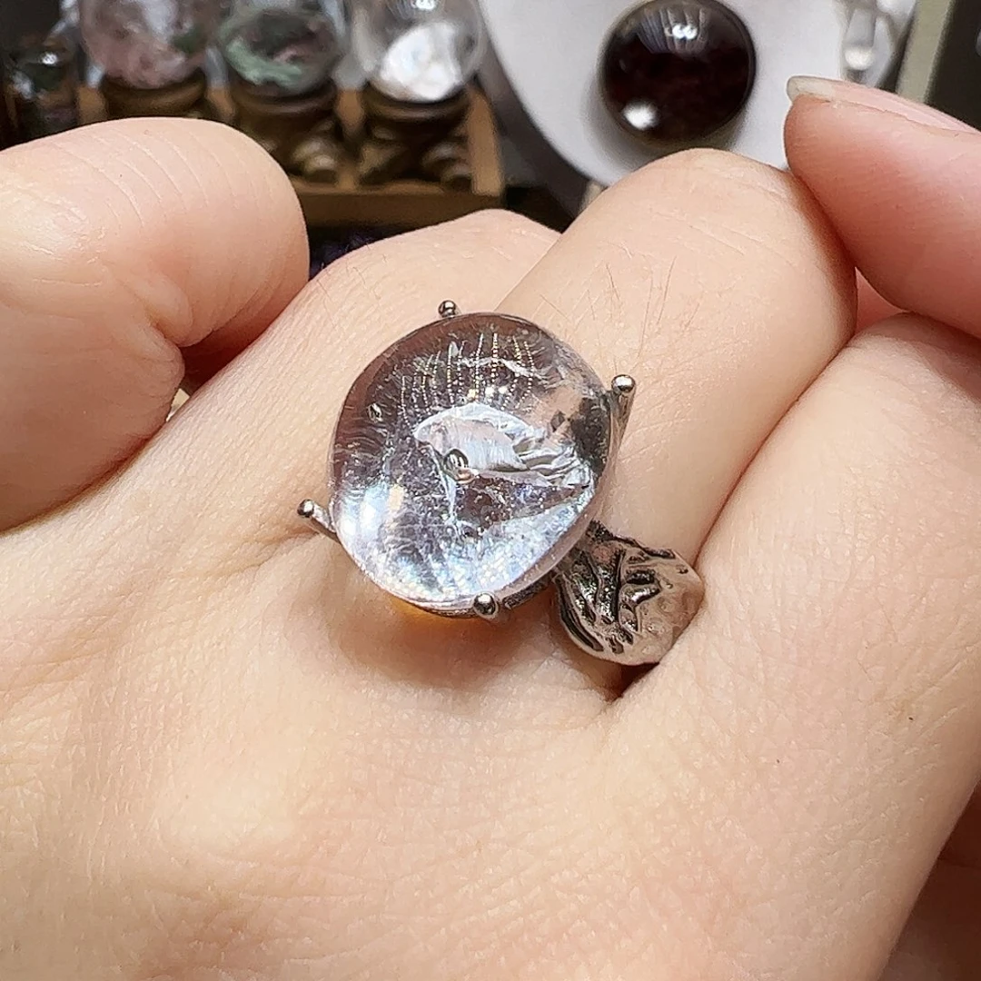 G***星银S925镶嵌珠宝半成品水晶