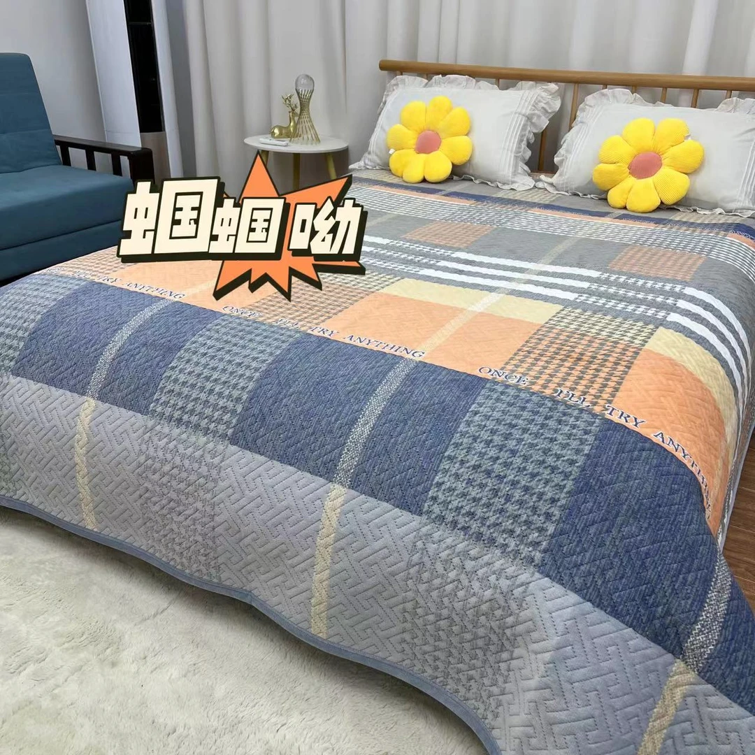 【千鸟格灰】牛奶绒保暖透气冬季被套