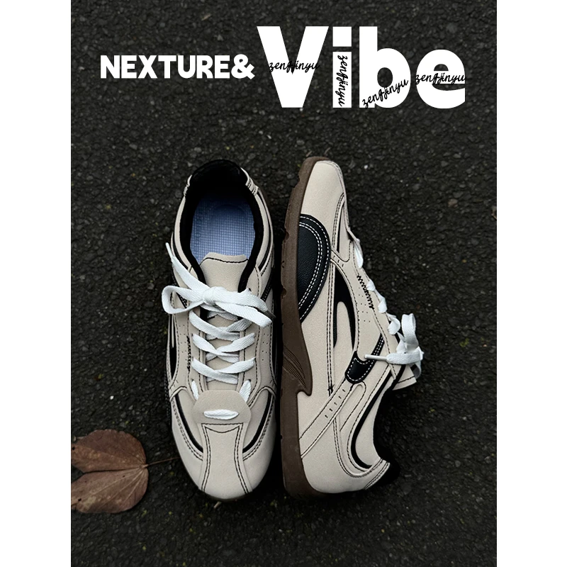 NEXTURE 赛车鞋男士新款夏季透气百搭德训鞋平底休闲板鞋阿甘鞋潮