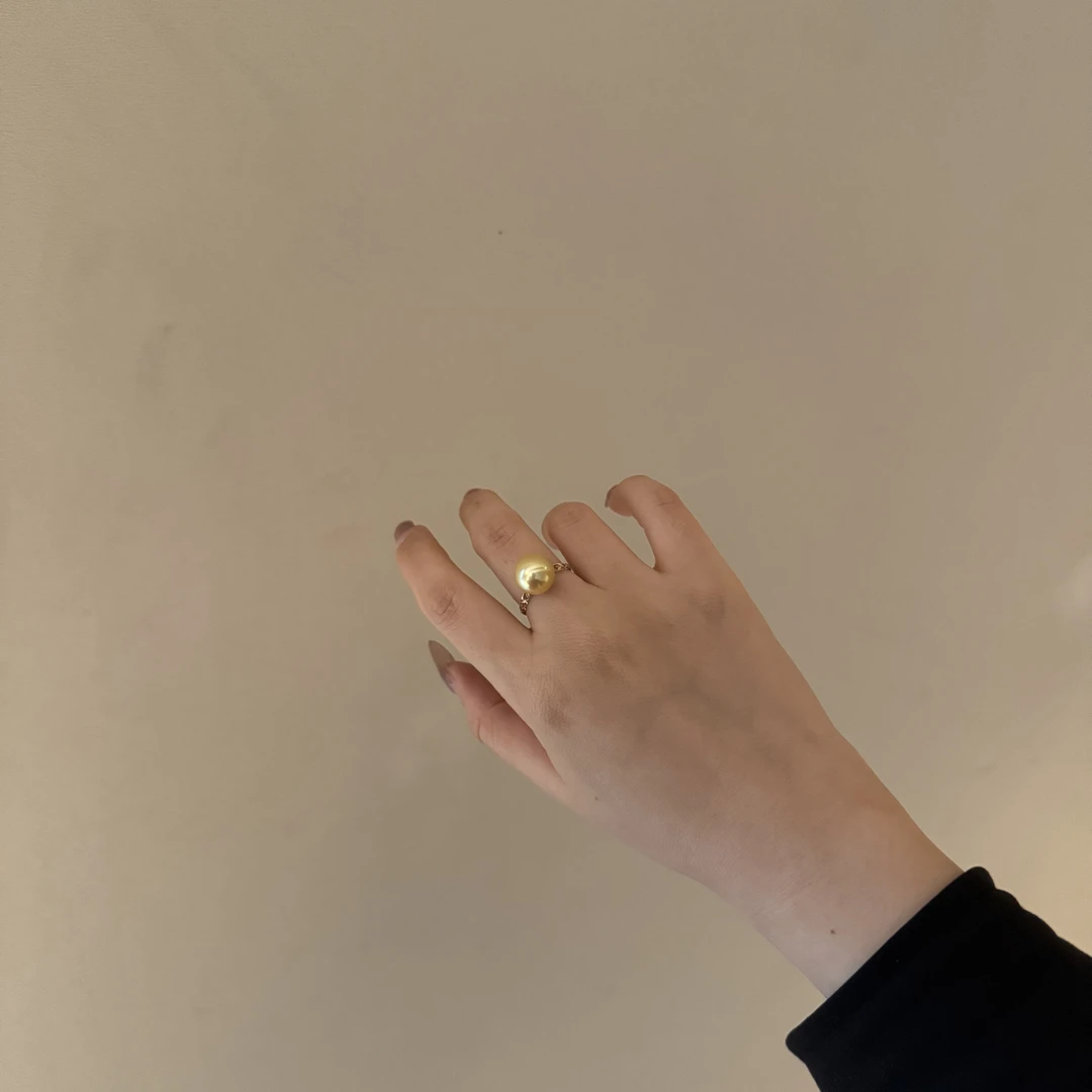 【珠纪儿】海水珍珠南洋金珠14K金戒指