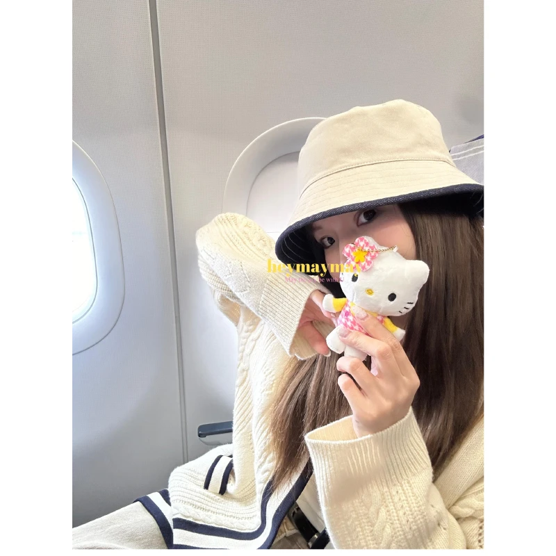 heymaymay ‘小牛津’复古牛仔渔夫帽盆帽双面戴春夏女款2025新款