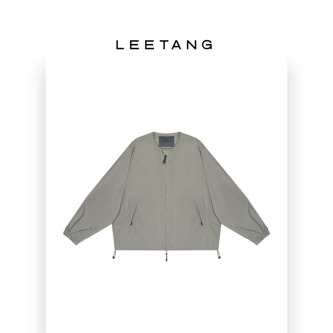 【LEETANG】净版休闲百搭宽松无领外套LT-GLS901