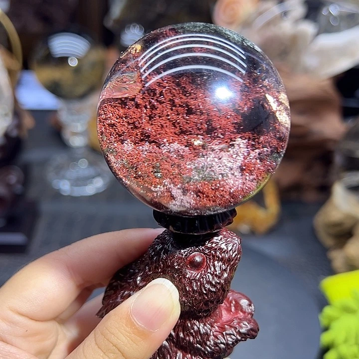 未镶嵌大型摆件（非配饰）水晶金瓜子红幽灵