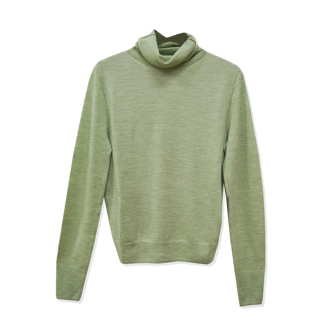 【风生二姐】女士轻薄百搭高领羊毛针织衫20465