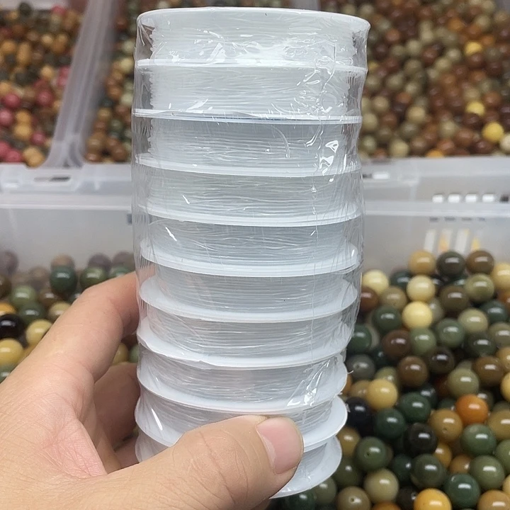 白玉菩提吊坠水晶弹力线