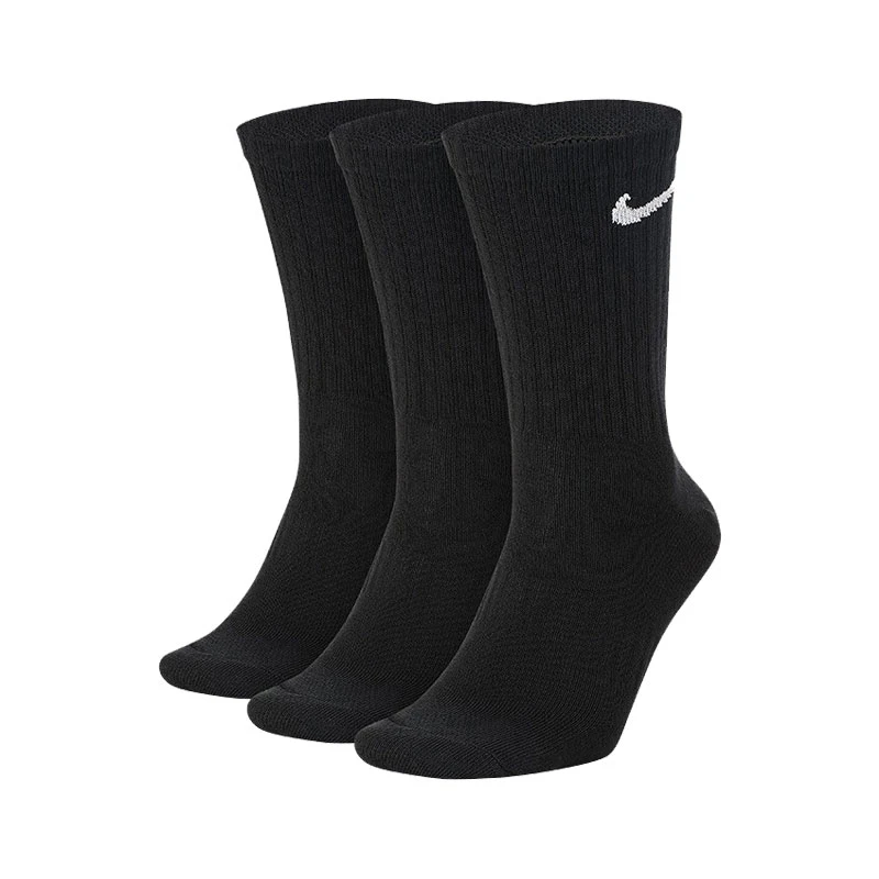 【商城】Nike耐克男女袜运动袜训练袜休闲袜袜子三双装SX7676-010
