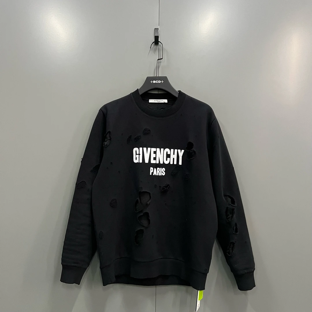 95新 Givenchy/纪梵希 q218 破坏logo卫衣 S码/jc603466