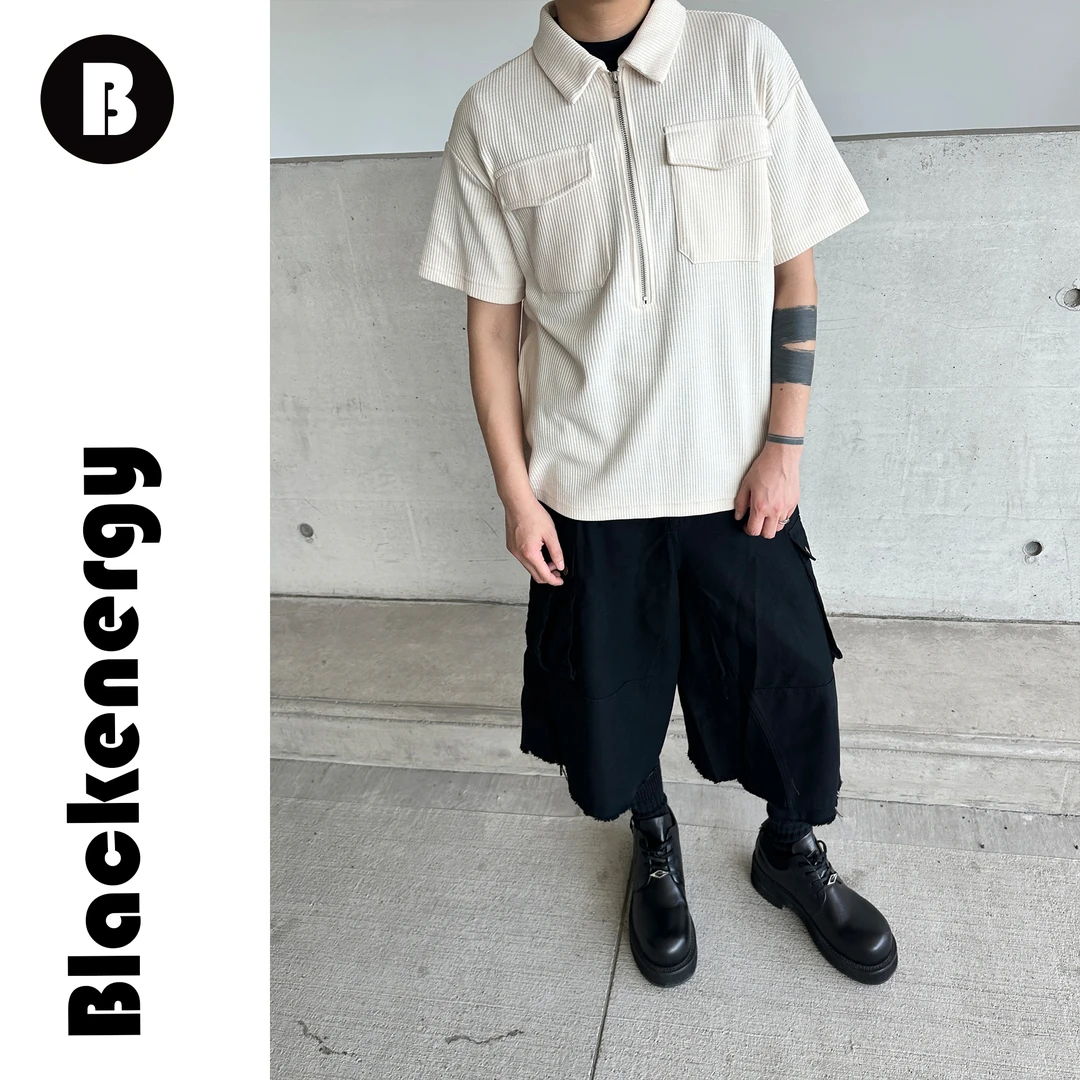 POLO领T恤男士夏季美式百搭肌理感重磅小众ins欧美宽松短袖潮流