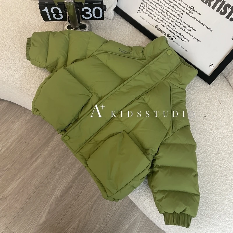 现货【文文妈】儿童冬季棉服韩版洋气简约时尚休闲立领棉袄CC1959