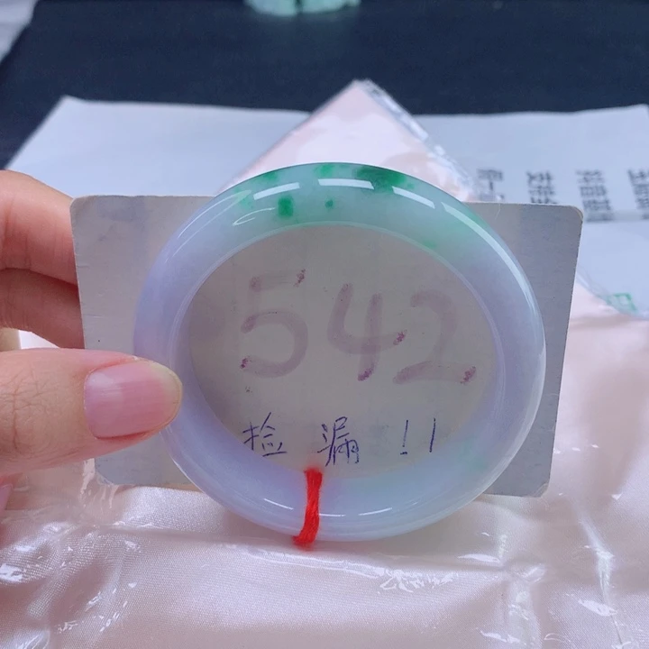 翡翠未镶嵌手镯56宽版