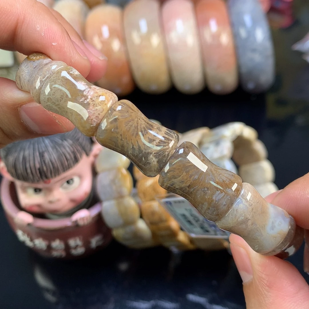 【闪购商品】颈饰未镶嵌硅化珊瑚（珊瑚玉）23号竹节大花