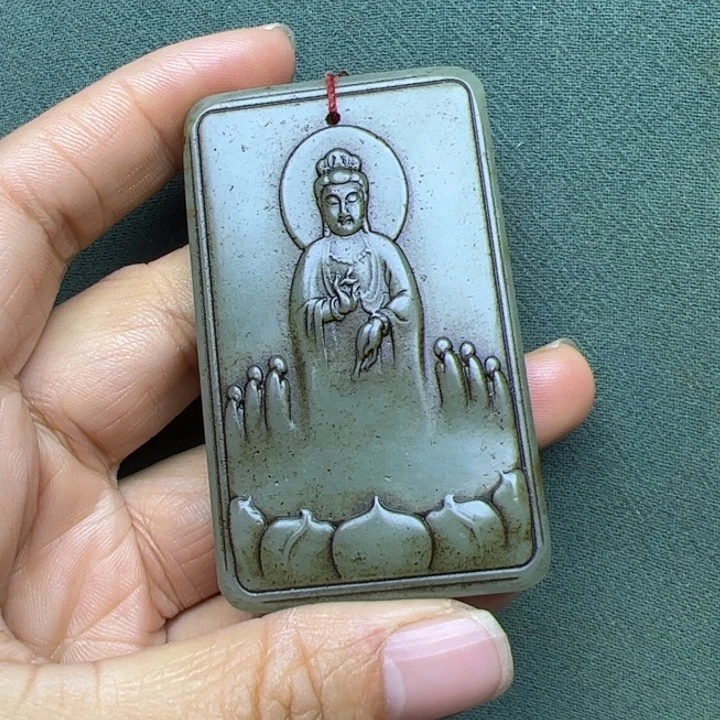 和田玉把件未镶嵌李*