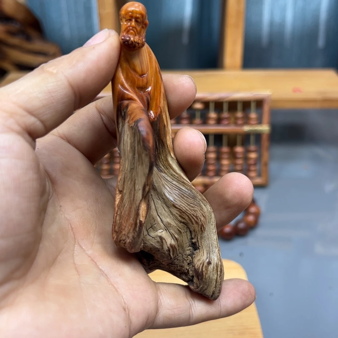 源***木崖柏木摆件手把件