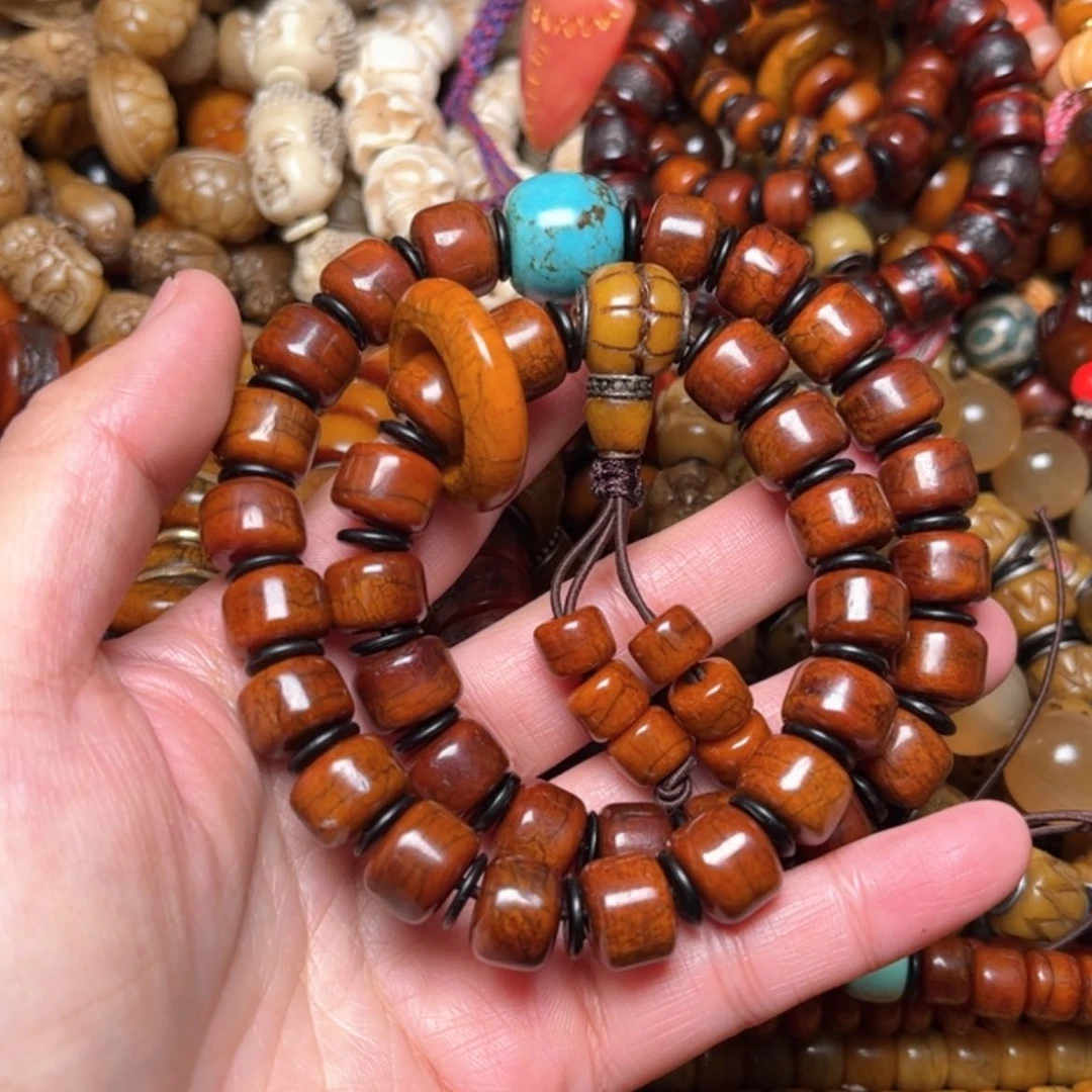 【闪购商品】牛骨手串/手链牛骨双圈男款12×9×36颗