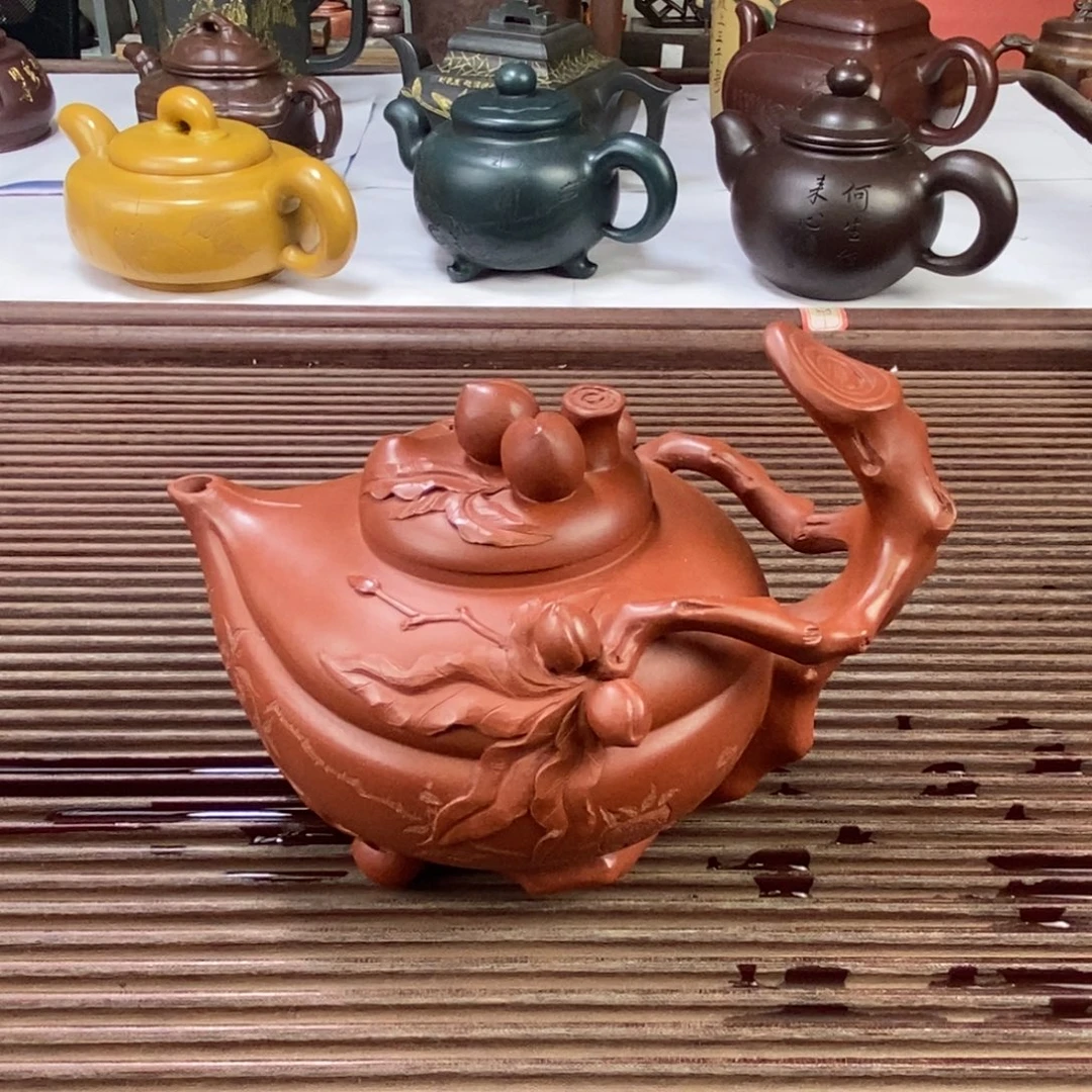 紫砂茶壶白23 圣桃