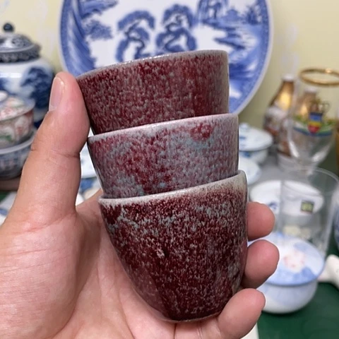 【闪购商品】碟老*中古工艺品口沿麻麻赖赖没有落款