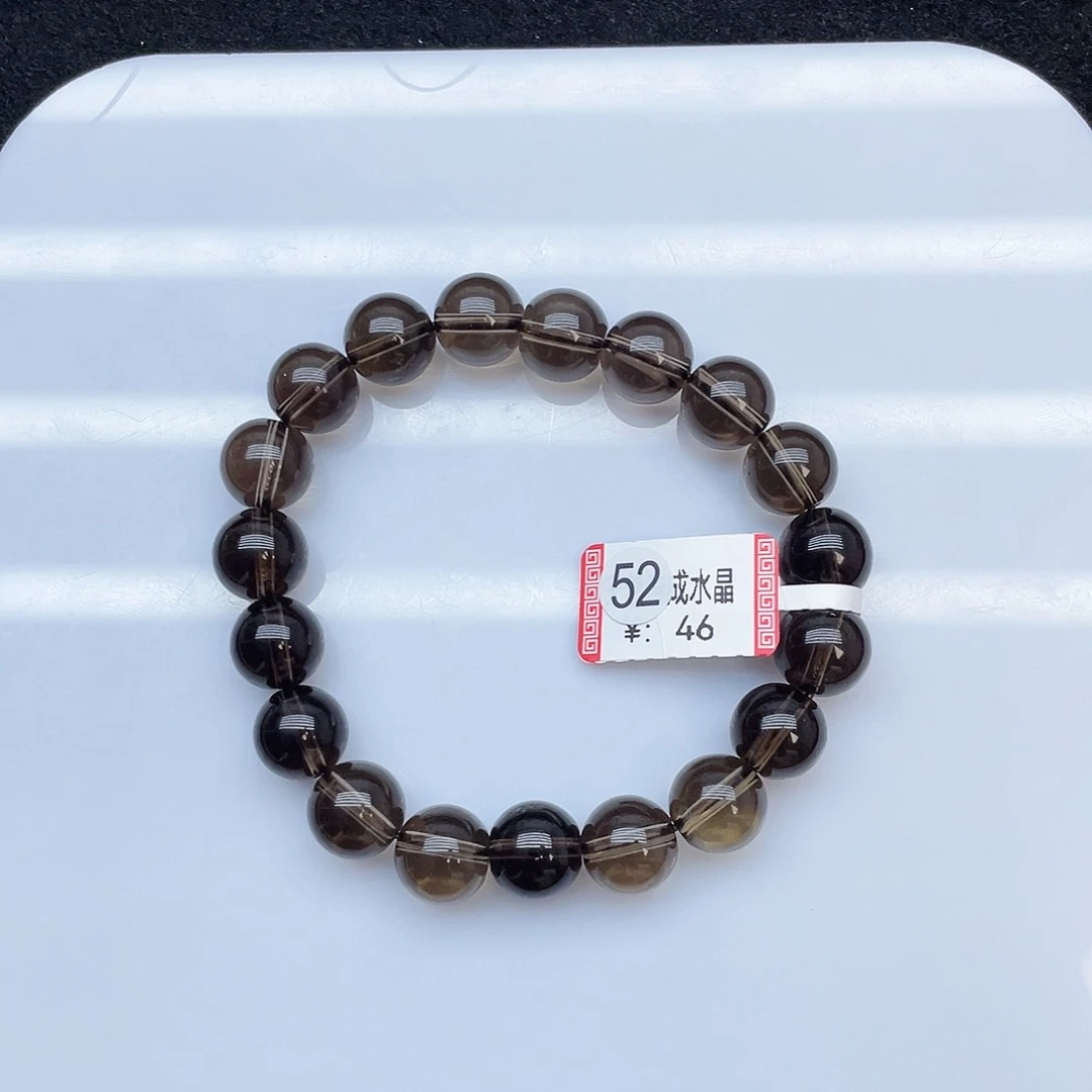 水晶手链未镶嵌茶晶11mm+