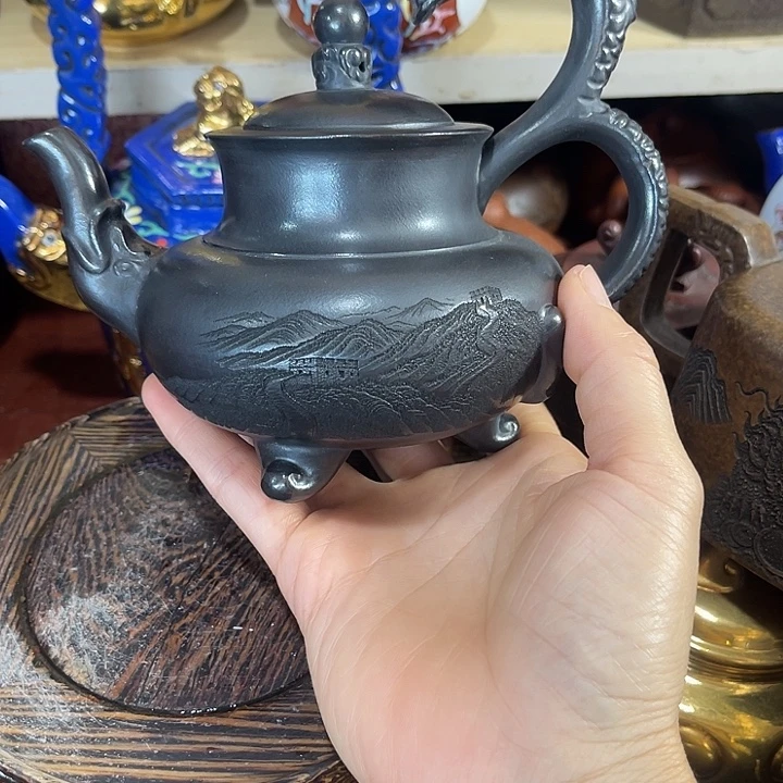 茶壶紫砂手工制作一把紫砂壶123