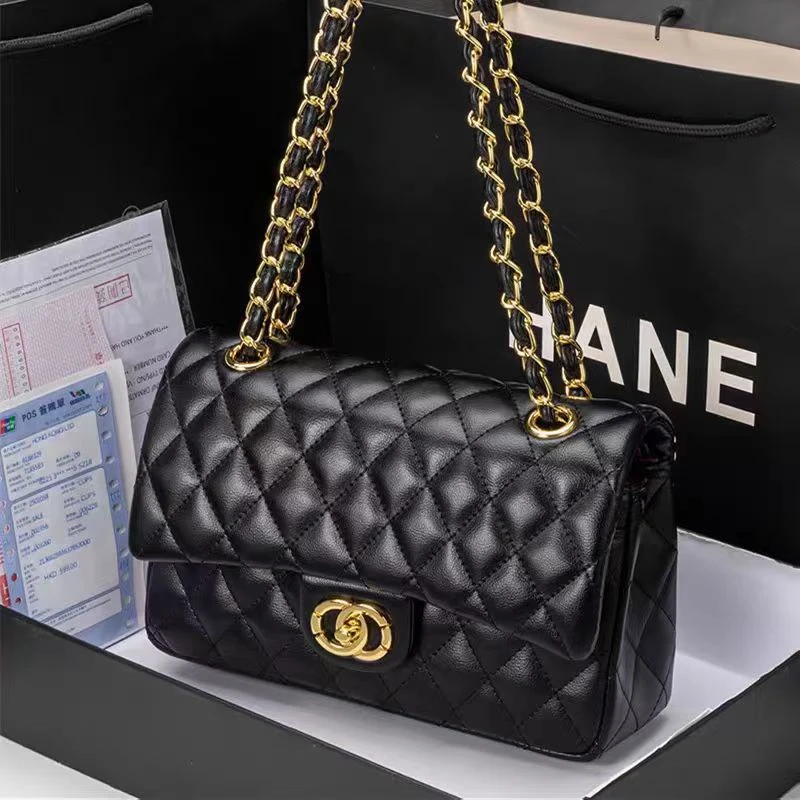 菱格链条包时尚简约褶皱腋下单肩包轻奢百搭通勤网红