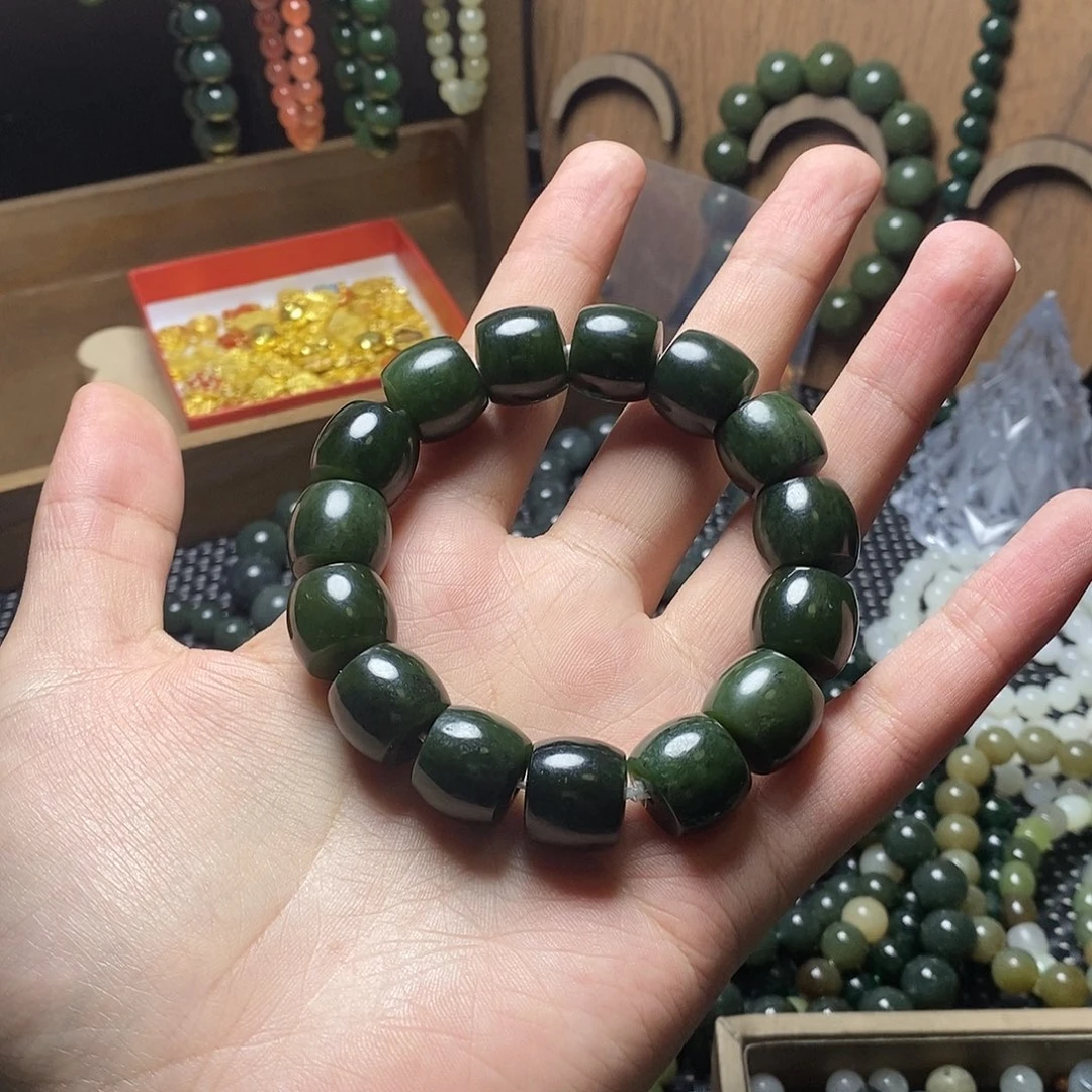 和田玉未镶嵌手串14