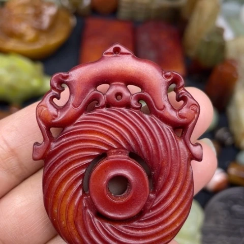 和田玉未镶嵌颈饰47