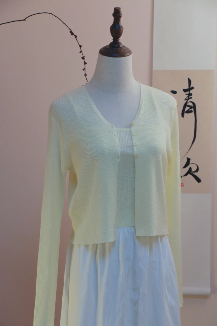 锦绣丨新中式气质复古早春针织长袖中国风立领日常茶服女上衣