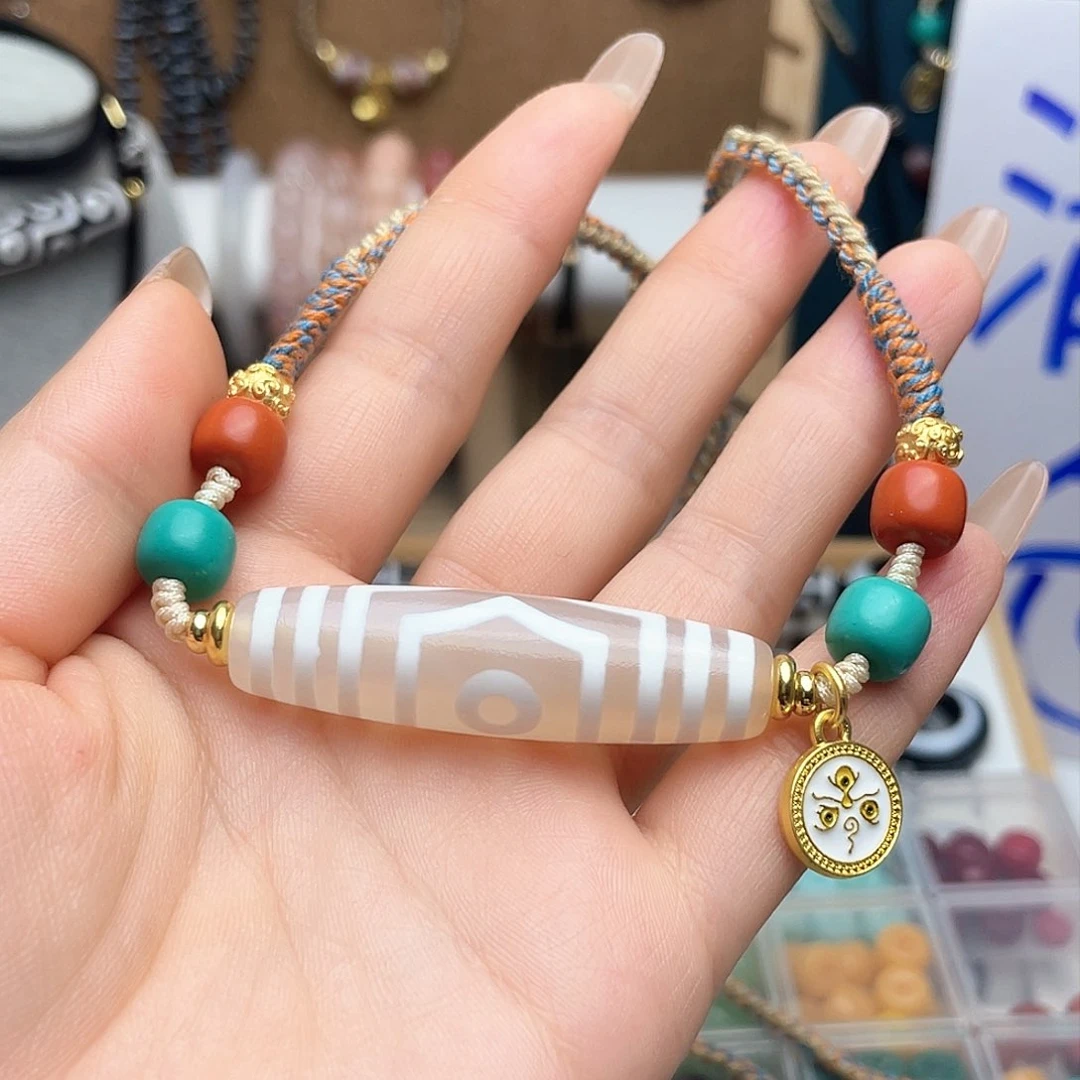 玛瑙/玉髓手链合金街****卓