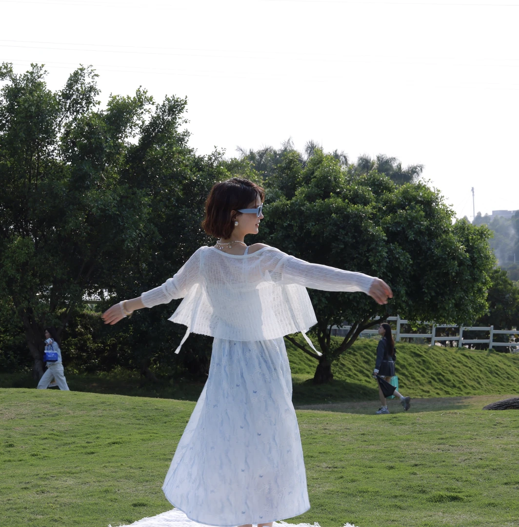 【香香严选】“幻彩梦境”温柔百搭吊带连衣裙8799无披肩