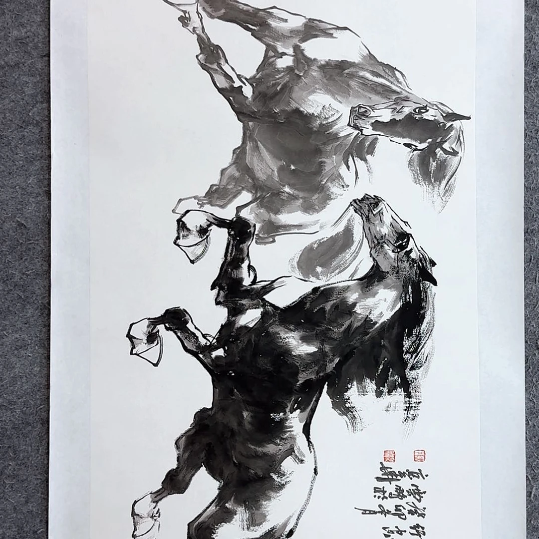 国画大写意为不忘祖国