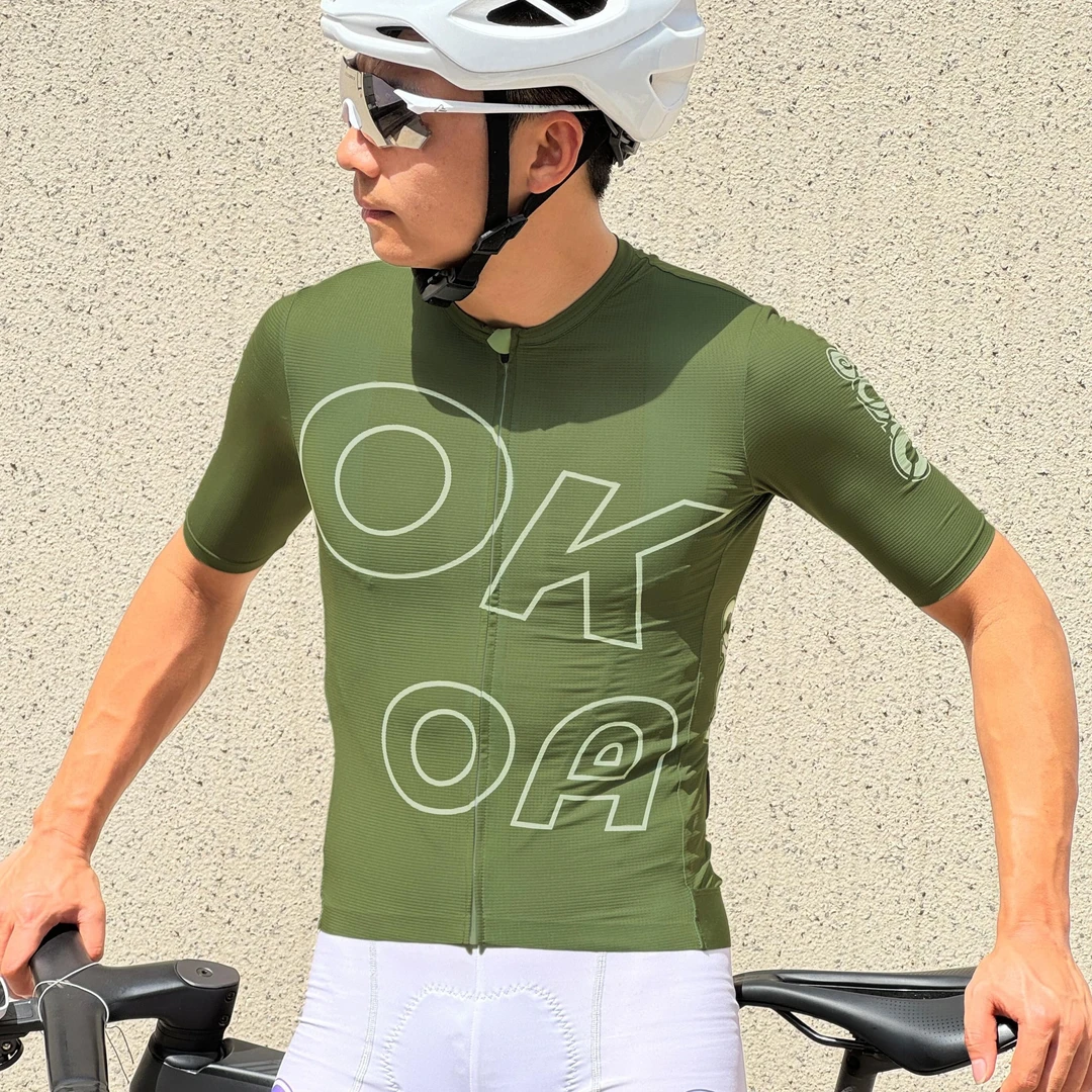 OKOA巷绿·骑行服春夏季男款短袖长袖薄款速干舒适紧身户外运动