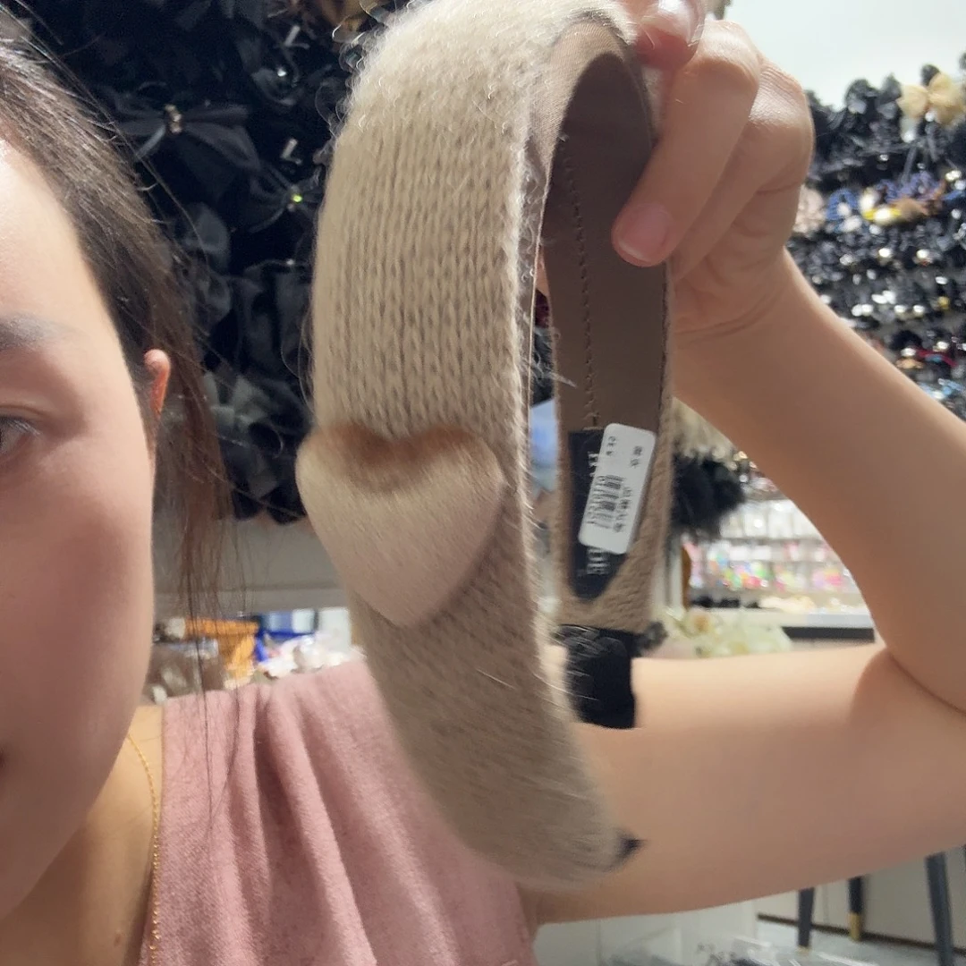 硅胶铁合金爱心咖针织发箍21