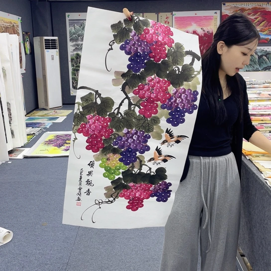 国画作品小姐姐放漏…