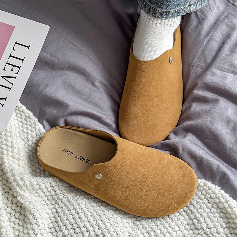 2025新款勃肯鞋男款夏季外穿厚底增高懒人一脚蹬包头拖鞋穆勒鞋潮