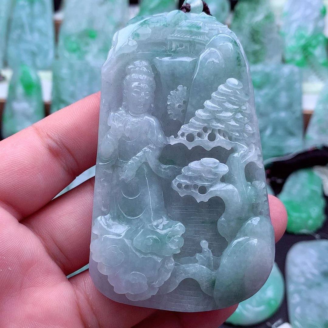 翡翠未镶嵌吊坠(不含链)
