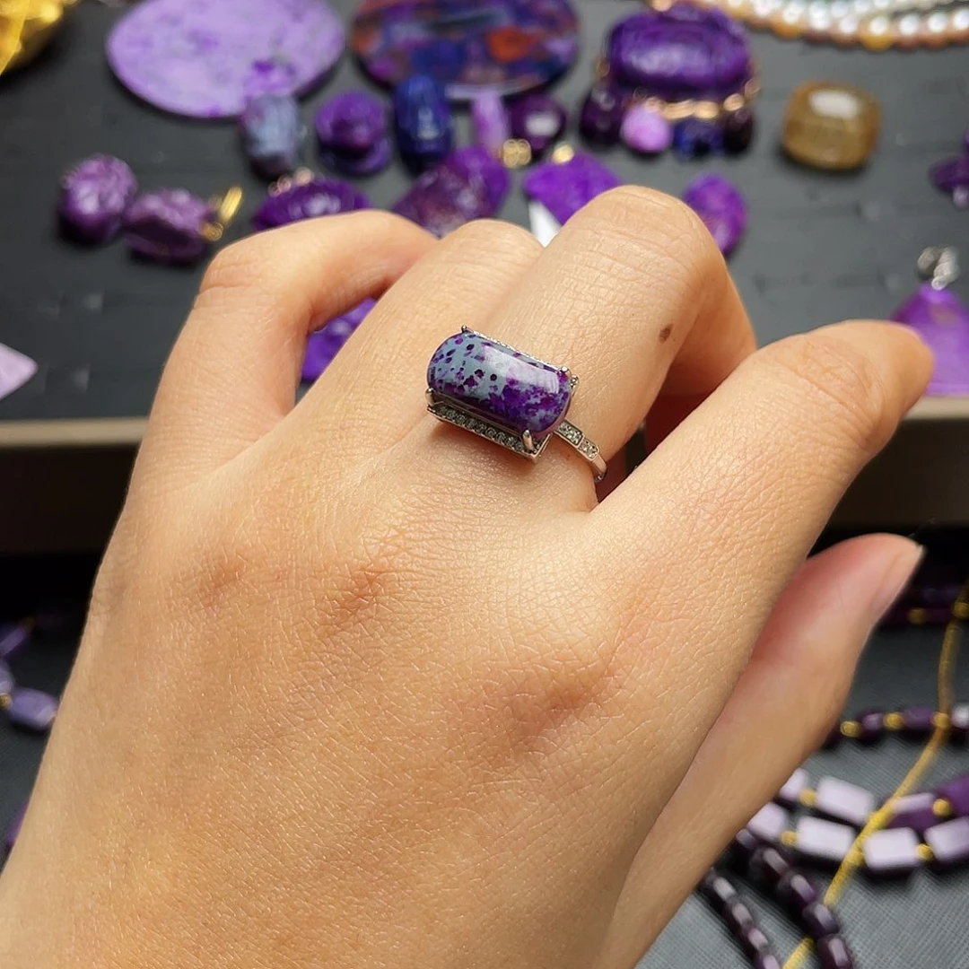 苏纪石（舒俱来）戒指银S925镶嵌