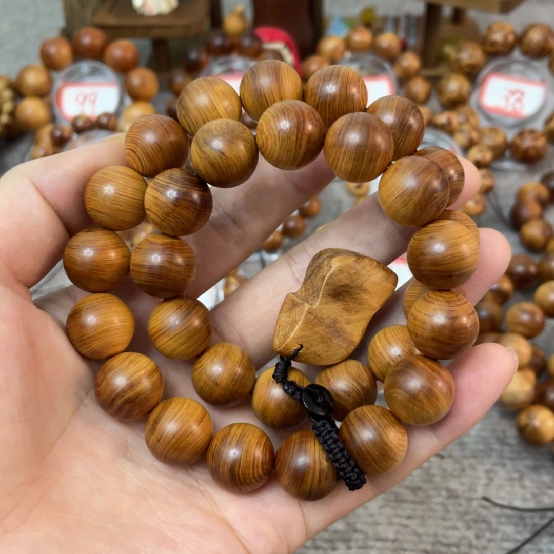 柏木（崖柏）1.5手持黑油骨蚕丝纹