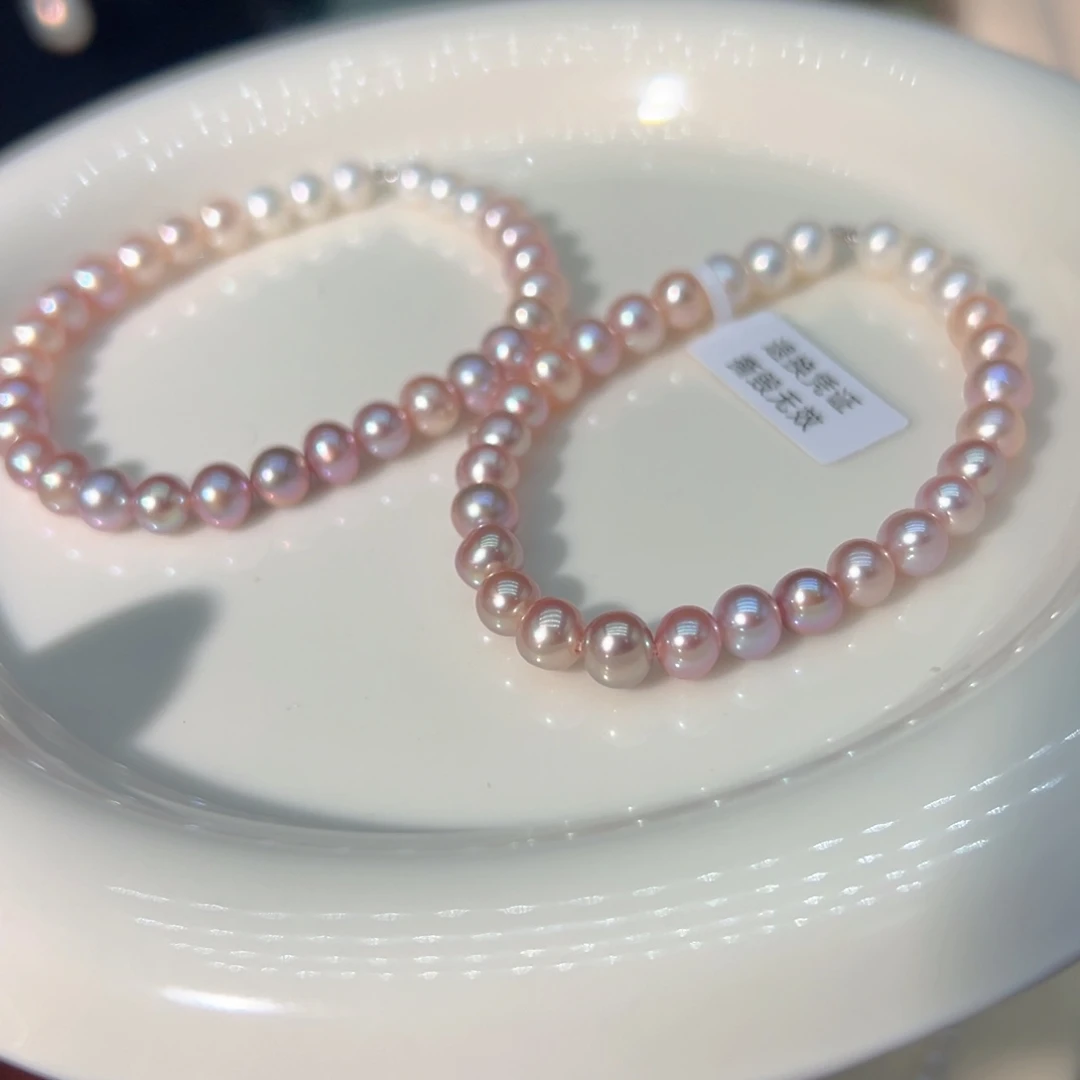 5.5左右极光天然珍珠银S925镶嵌淡水珍珠