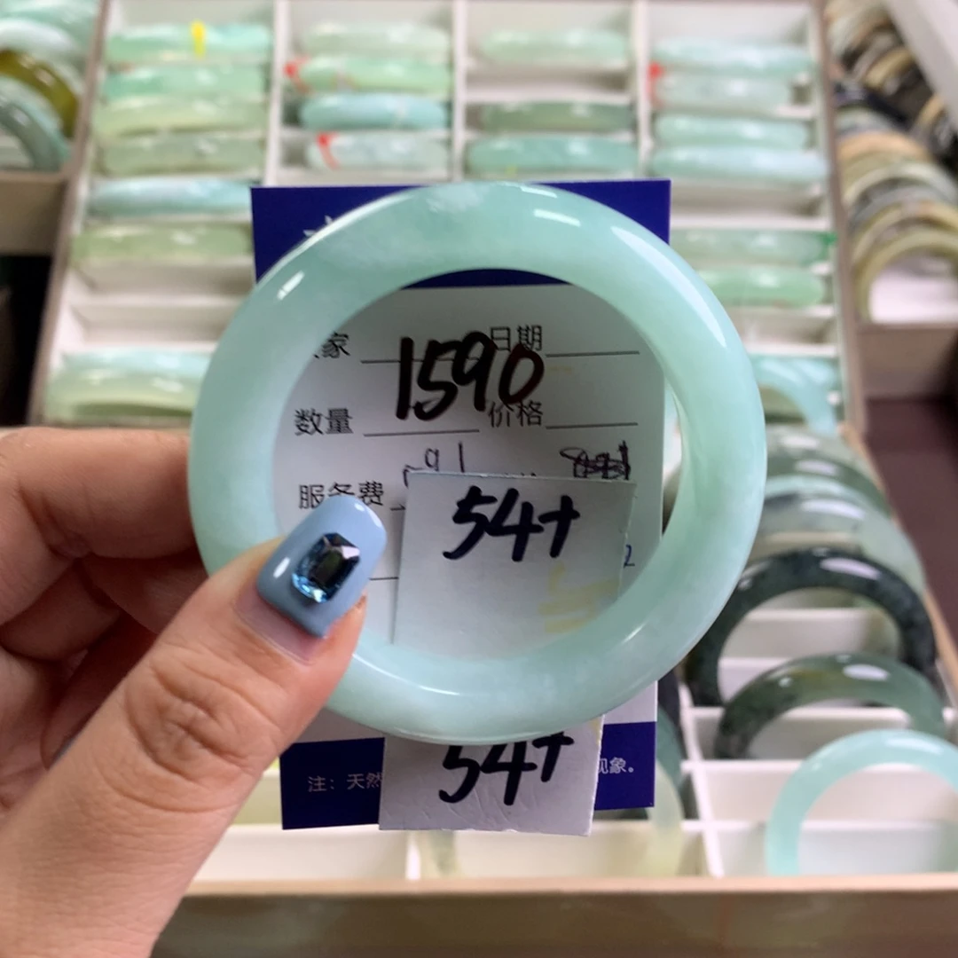 蛇纹石玉未镶嵌手镯1590