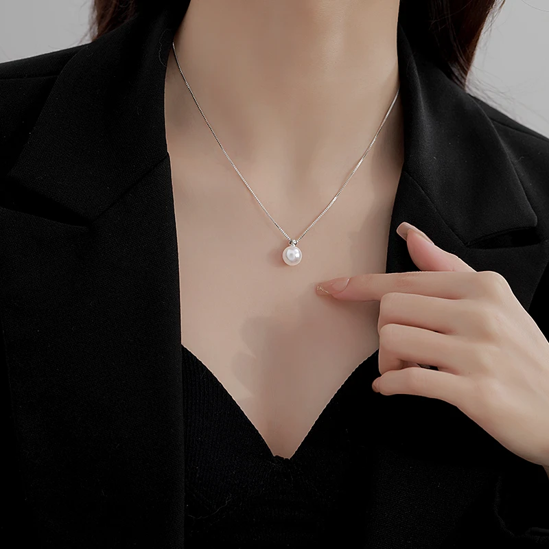 CUOOYINO/初影 坠链均925银 【白色气球】精致百搭项链女时尚锁骨链