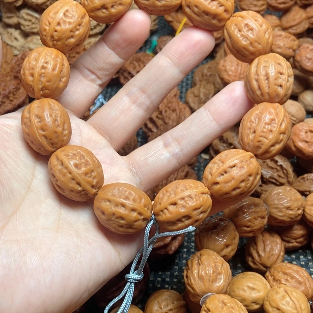 我***葱文玩核桃手串粗筋手串