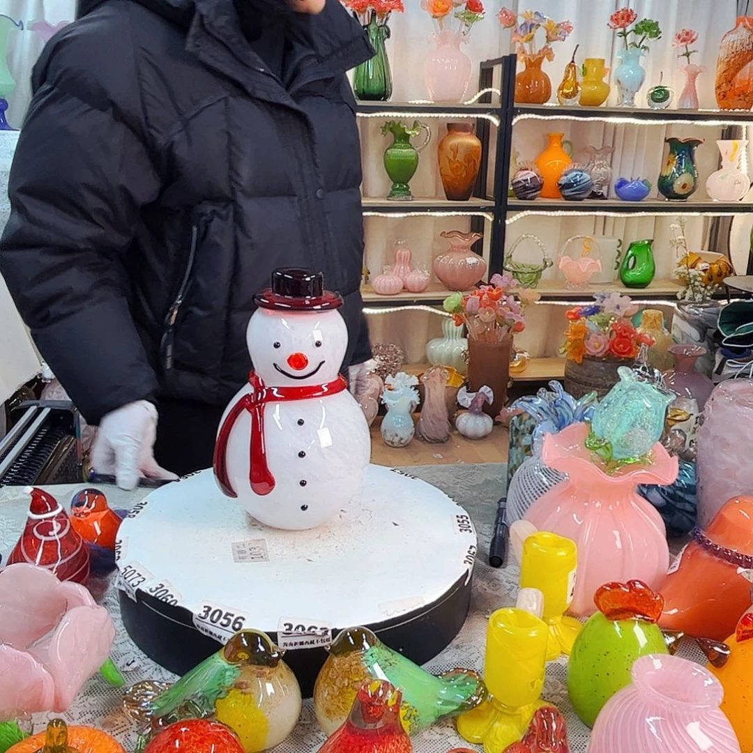 雪人家悦美居琉璃摆件