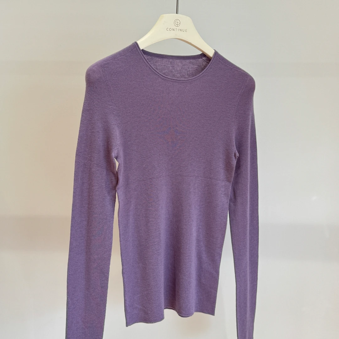 圆领针织衫长袖打底上衣针织衫女