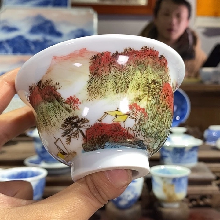 杯在***?景德镇手工手绘陶瓷，高亮兴老师作品