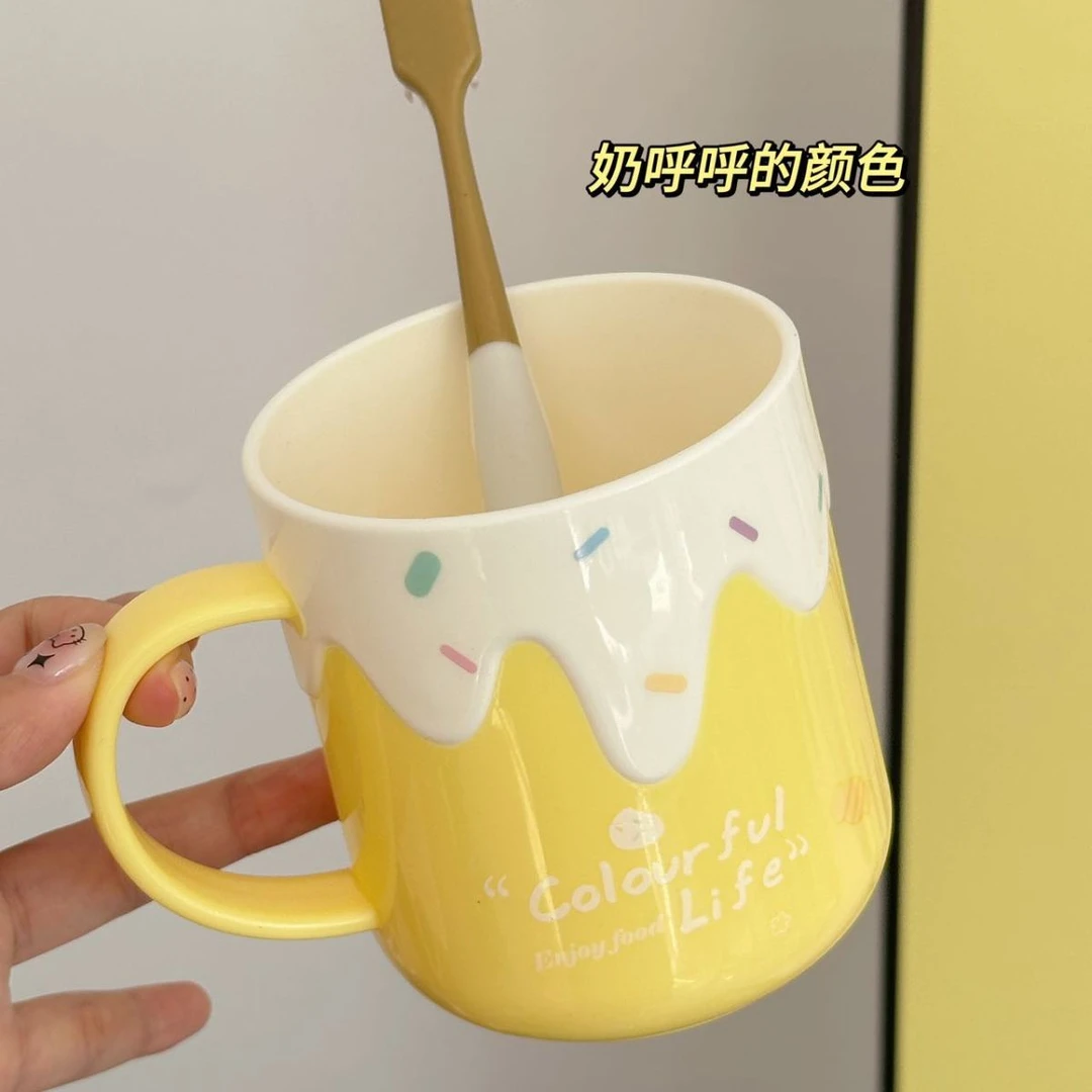 冰淇淋可爱公主洗漱杯女生儿童刷牙杯子学生宿舍洗漱牙缸一家