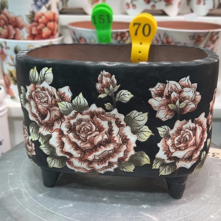 花盆紫砂水晶花盆70微瑕